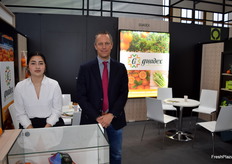 Oliver Brantl, en el stand de la empresa cordobesa Guadex, en su primer año como expositores en Fruit Logistica. La empresa  productora de naranjas, pomelos y espárragos verdes.